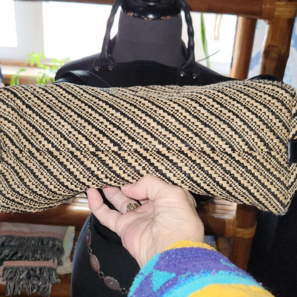 Patricia Nash Rattan And Leather Bag